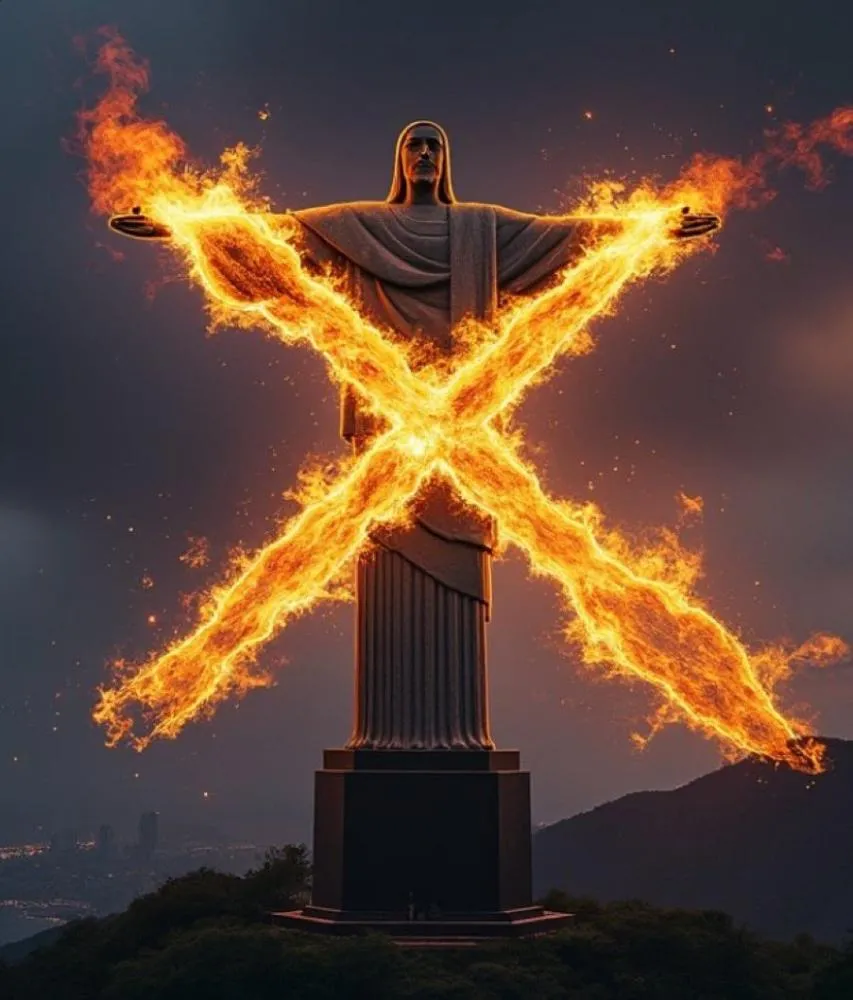 Imagem divulgada na plataforma X