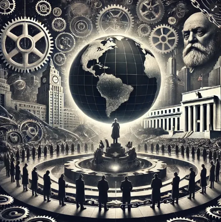Imagem criada com inteligência artificial, ilustrando o conselho global não eleito decidindo a sua vida