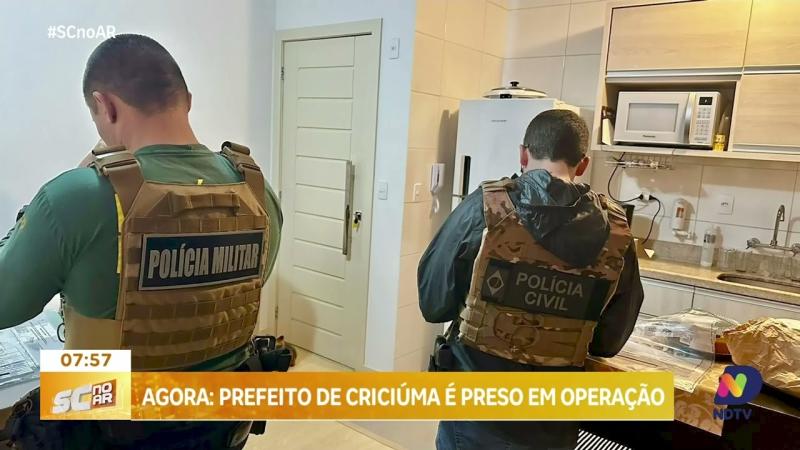Dica do Políbio: Veja como foi a prisão, ontem, do prefeito Clésio Salvaro, Criciúma, Santa Catarina O prefeito, que é do PSD, diz que é perseguição do governo Jorginho Melo, PL.