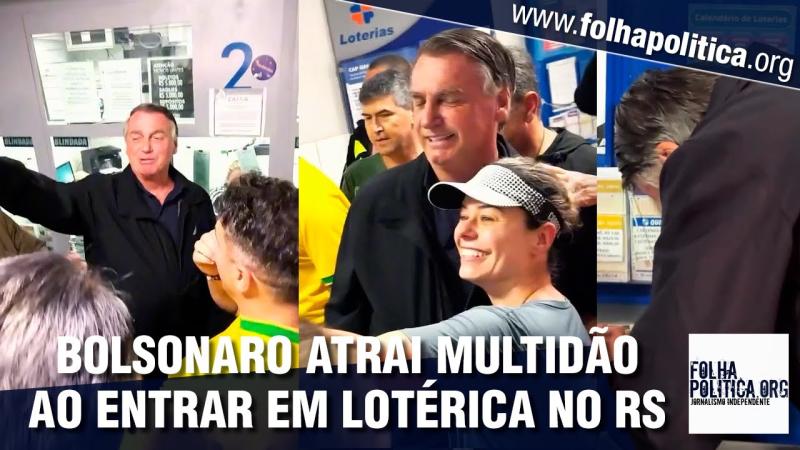 Dica do Políbio: Bolsonaro vai jogar em lotérica e atrai multidão em Passo Fundo. Foi ontem. Este material é da Folha Política. 
