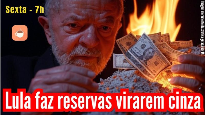 Lula transforma nossas reservas em cinzas - Amanhã, 7h, no Canal de Brasília.