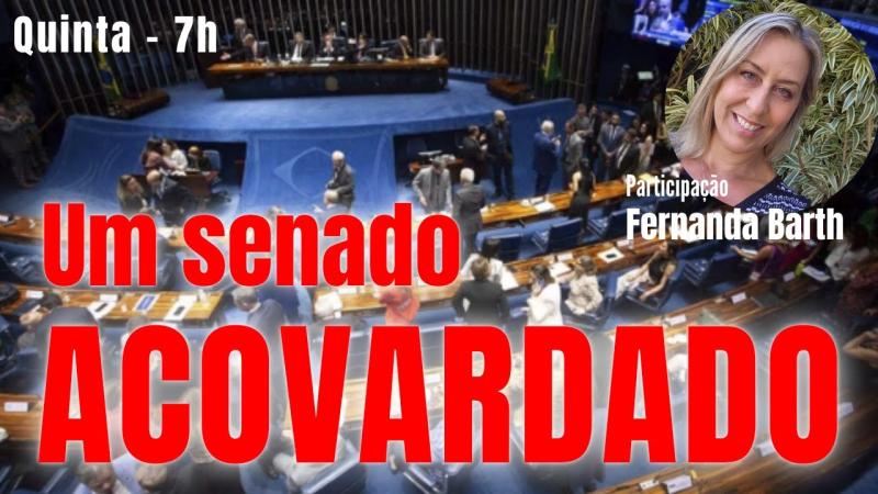 Dica da Maria: Senado ACOVARDADO, Israel de novo, Saidinha, Copom sobe juros, Petista sendo PT, Bolso volta ao X. Amanhã, às 7h, no Canal de Brasília, sob o comando de Alfredo Bessow.